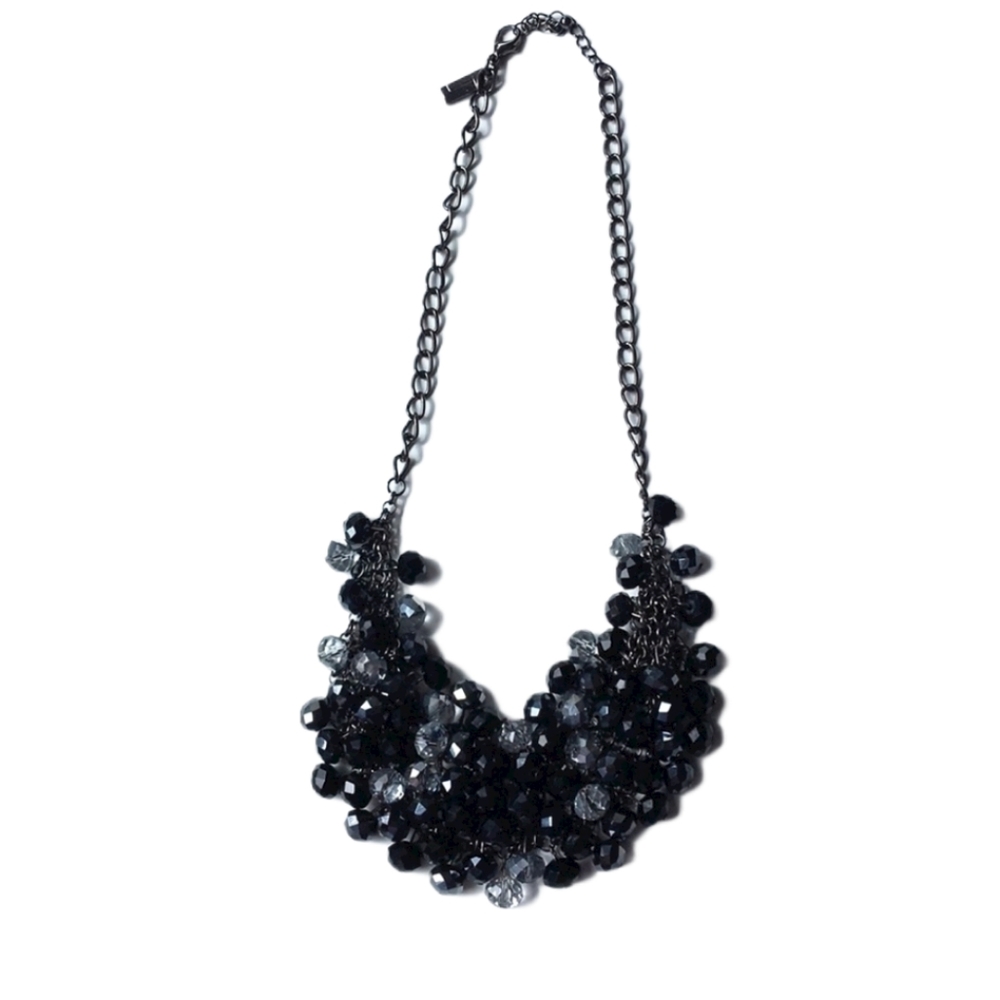 The Limited Black Bead Statement Necklace